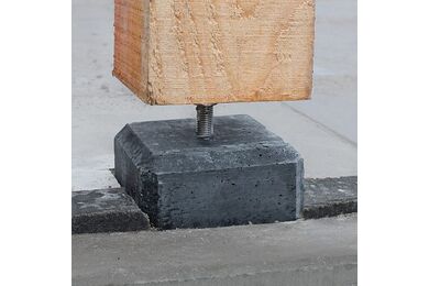 Betonpoer recht incl. stelplaat 170x170x580 - Afbeelding 2