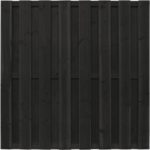 Schutting grenen geïmpregneerd hout zwart 180x180 recht