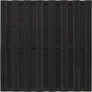 Schutting grenen geïmpregneerd hout zwart 180x180 recht