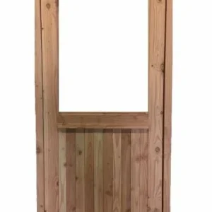 Tuinhuisdeur Douglas met raam 1000x1997 incl. frame, beslag, kozijn en glas L