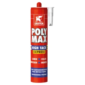 Griffon Polymax montagelijm High-Tack Express wit 435gr.