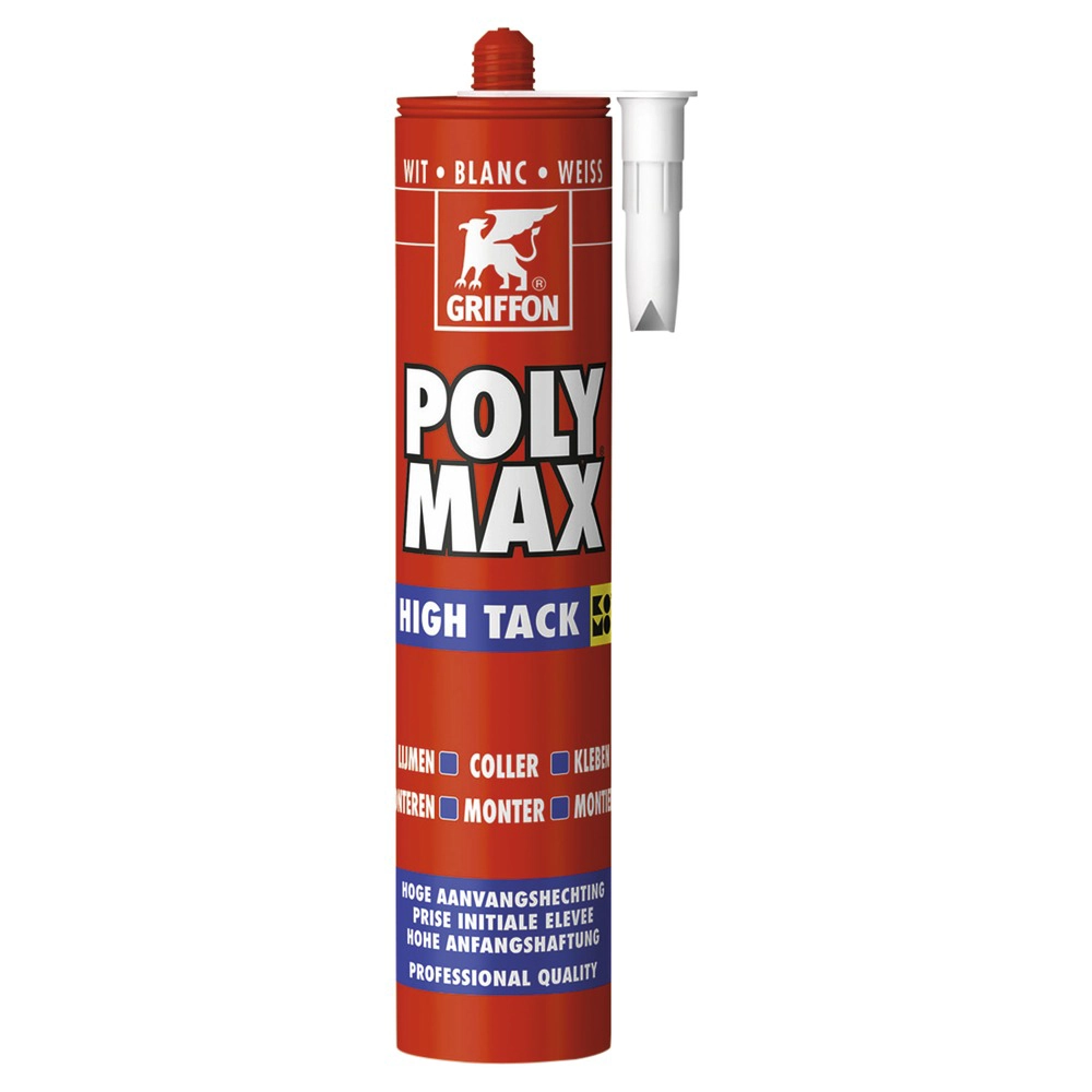 Griffon Polymax montagelijm High-Tack wit 435gr.