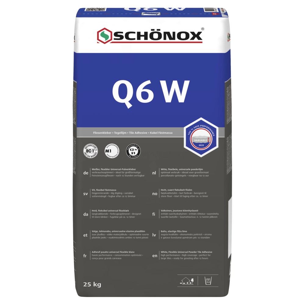 Schonox Q6 W flexibele tegelpoederlijm 25kg