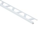 Tegelprofiel recht wit PVC 300cm 10mm