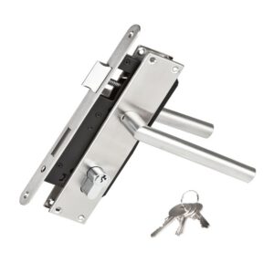 Poortslot RVS met beslag PC75 210x40mm